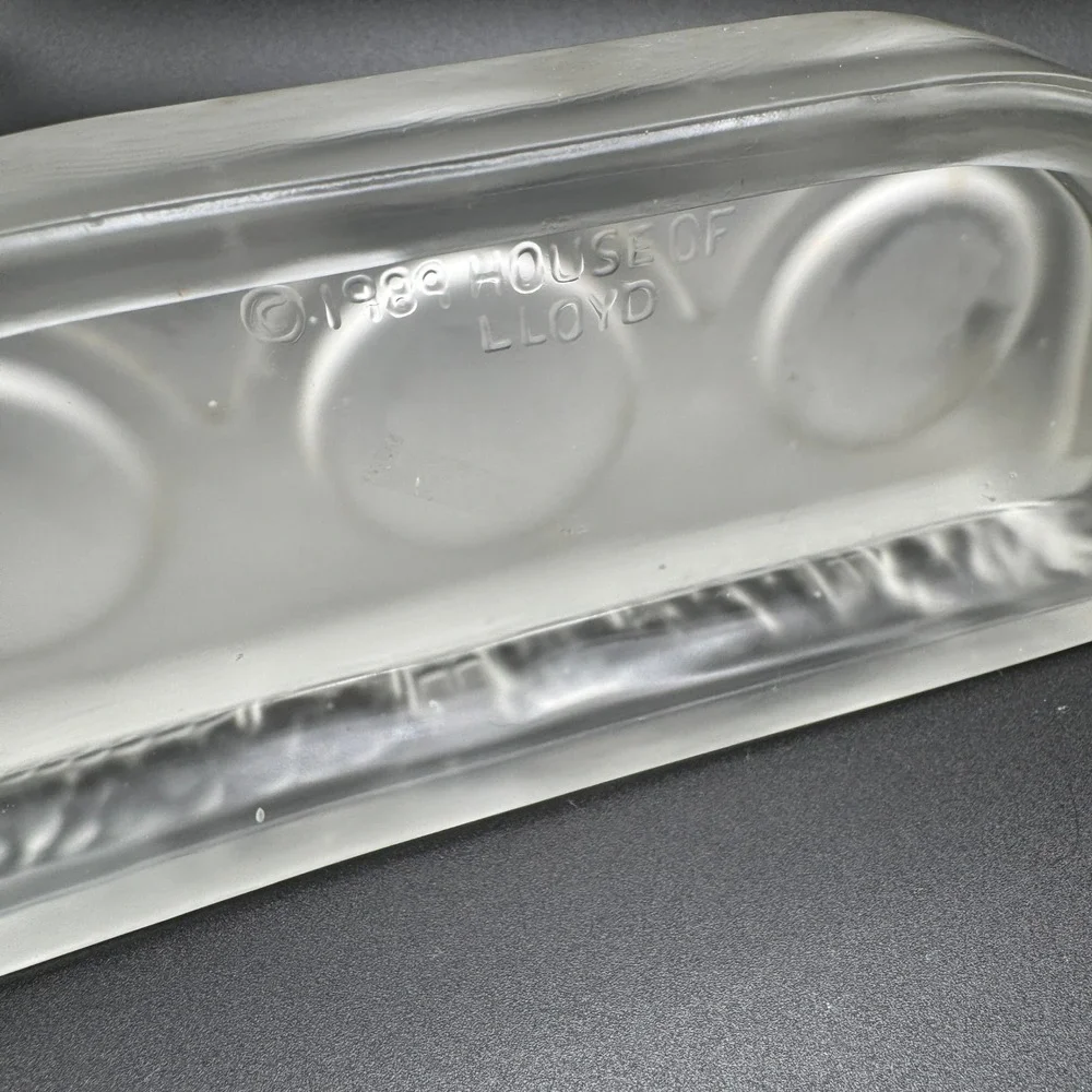 House of Lloyd‎ Vtg. Frosted Crystal Glass Village House Tea Light Candle Holder